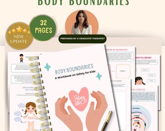 Persönliche Grenzen Arbeitsbuch, DBT-Therapie Arbeitsblatt, Arbeitsblätter, Selbsthilfe Selbstliebe Journal, gesunde Grenzen setzen, DBT, CBT