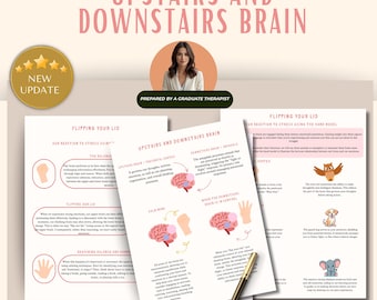 Flipping Your Lid, Emotional Regulation, Hand Model of the Brain Worksheet, Coping Skills, Emotions, Upstairs and Downstairs Brain
