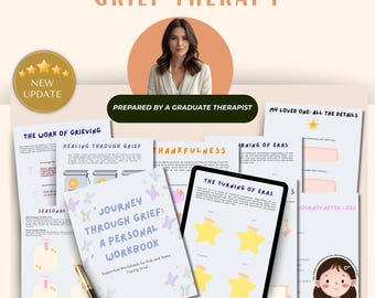 Grief Workbook & Healing Journal | Kids and Teens Mental Health Resources | Social Emotional Learning Activities | Grief and Loss Support