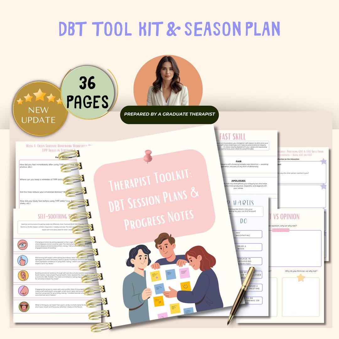 DBT Session Progress Notes for Therapy Sessions, Dbt Skills, Dbt ...
