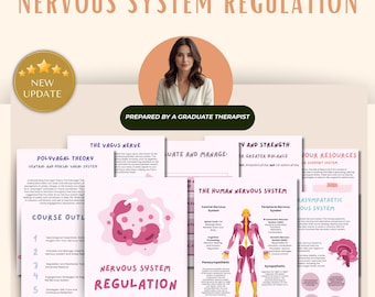 Nervous System Regulation Workbook, Polyvagal Theory Ladder Vagus Somatic Exercises Anxiety Relief Grounding Techniques Window of Tolerance