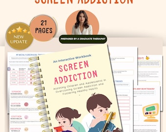 Screen time addiction worksheets, kids therapy, child therapist, psychologist resources, parenting tools, screen time habits, ipad addiction