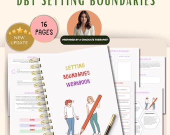 Personal Boundaries Worksheets,Setting  DBT therapy Workbook, Healthy Boundary and Self-Care Book, Setting Boundaries Relationship