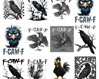 F-Caw-F kip grappige png-bundel, gekke haan meme png schreeuwende kip clipart, sarcastische boerderijdieren png, volwassen humor haan png