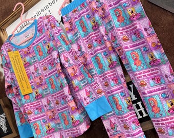 SpongeBob SquarePants Comic Pajama Set – Bamboo Viscose Sleepwear for Kids