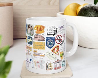 Gilmore Girls Coffee Collage Ceramic Mug | Stars Hollow Inspired 11oz 15oz
