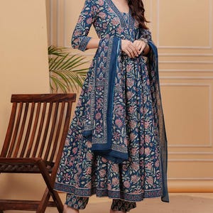 white christmas dresses Pink Floral Aliya Cut Gown – Poshaq Design Studio main image 0