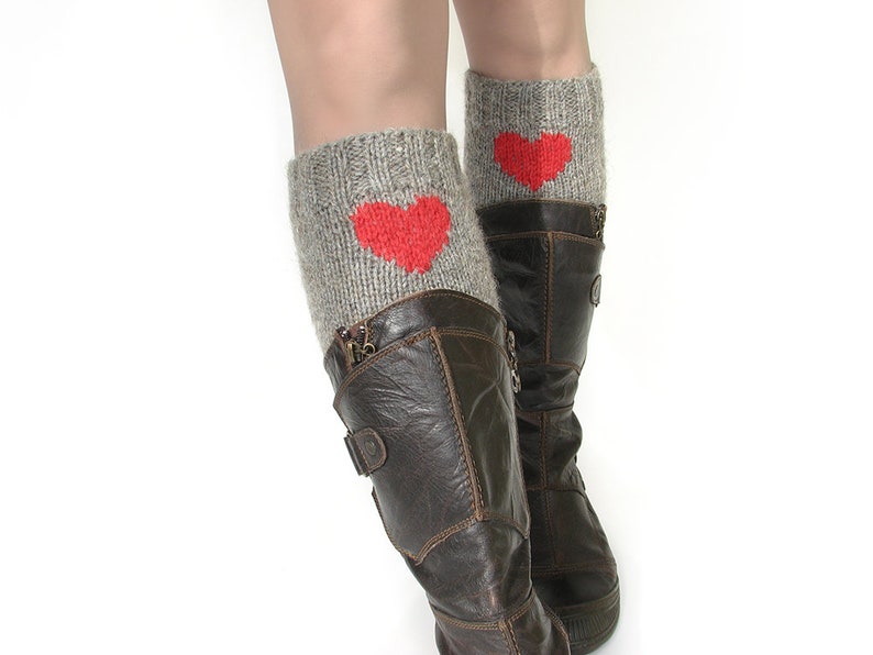 Valentine Gift for Girlfriend, Boot Cuffs With Hearts, Funny Cute