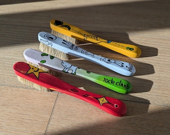 Handpainted Climbing Brush, Chalk Brush