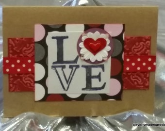 Handmade Kraft Love Card