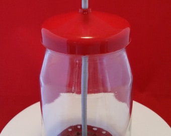 Unique Vintage Red Ball Jar Whipper