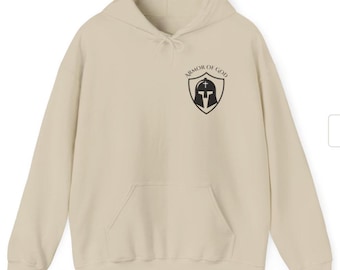 Armor of God Hoodie Christian Hoodie Warrior Design Ephesians 6 11 Bible Verse
