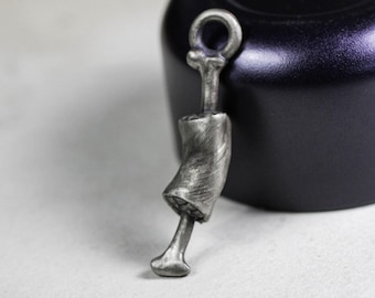 Bone Texture Pendant: White Copper Anatomical Medical Jewelry