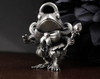 Frog Prince 925 Sterling Silver Pendant, Couple Necklace