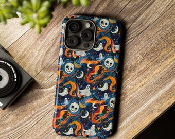 Funda de Halloween para teléfono: Fantasmas espeluznantes y diseño de película de terror