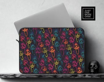 Funda para portátil con cara fantasmal de Halloween: Funda espeluznante para MacBook