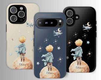 Funda de El Principito: personalizada para iPhone 16, 15 y 14, Samsung y Pixel, con MagSafe resistente.