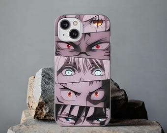 Funda de TPU transparente y fina para iPhone y Galaxy, con diseño de manga webtoon.