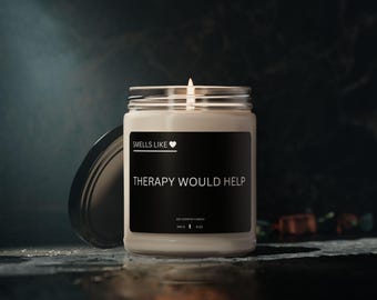 Riecht wie eine Therapie helfen | Sarkastische Kerze | Valentinstag Kerze Lustiges schwarzer Humor Geschenk