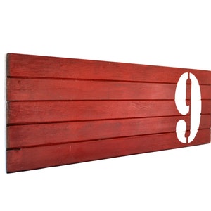RESERVED FOR ULTIASH Reclaimed Wood Headboard Industrial Wall Art Number Nine