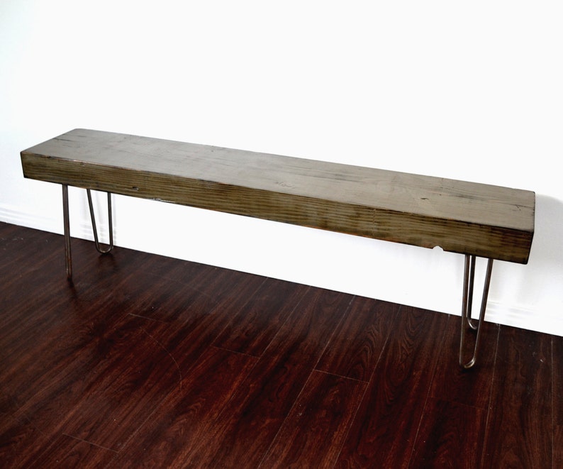 Reclaimed Wood Bench Or Tv Console Industrial Factory Beam On Etsy