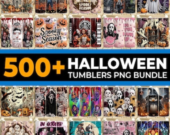 500+ Mega Halloween Tumbler Wrap Png Bundle, Halloween Tumbler, Cartoon Halloween 20oz Skinny Tumbler 2025 Png, Halloween Sublimation Png