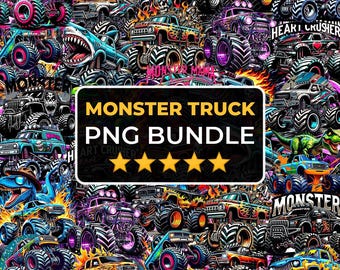 Monster Truck png Bundle , Extreme Off-road Vehicle Clipart, Monster Truck Clipart, Truck png, Offroad Truck, T Shirt PNG, Truck Sublimation