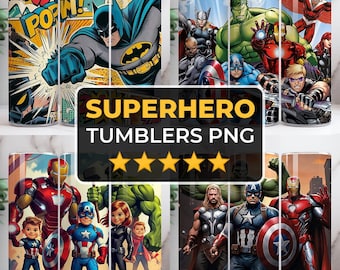 Superhero Tumbler Wrap Bundle, Superhero Game Characters Tumbler Wrap, 20oz Skinny Tumbler Wrap, Movie Characters Tumbler, Comic Superhero