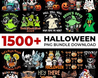 1500+ Halloween Mega Bundle Png, Horror Film Designs, Retro Halloween Png Bundle, Fall Png Bundle, Spooky Vibes Png, Trick Or Treat, Cartoon