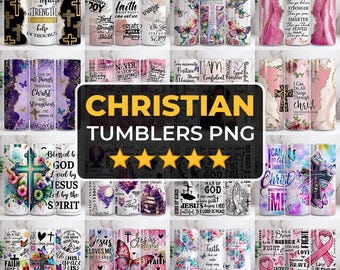 Christian Tumbler Wrap, Faith Sublimation, Bible Verse Tumbler, 20oz Skinny Tumbler Wrap PNG, Christian Quotes, Christian PNG Wraps, Cup Svg