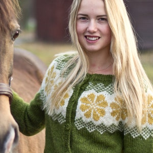 Oh-land Pattern for Knitted Cardigan Wool Lopapeysa - Etsy