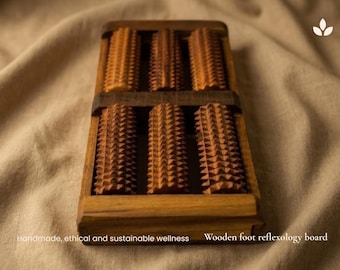 Personalized Wooden Foot Reflexology Board | Handmade Foot Massage Roller