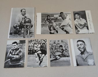 Rare figurine di calcio vintage di 60 anni fa, in perfette condizioni. Con leggende come Pelé. Un sogno per i collezionisti!