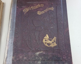 Set di 3 autentici album per francobolli antichi vuoti – Album filatelici vintage per collezionisti, commercianti e rivenditori, venduti singolarmente.