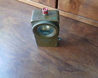 Vintage Pertrix No. 678 WW2 German Military Signal Flashlight – WWII Army Torch, Collectible Field Lamp Germany