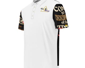 Men’s slim fit polo, Truth & Knowledge, God's Love shared with the word.