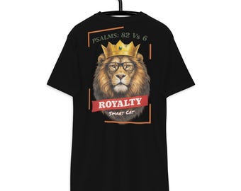 Men’s tee psalms 82:6 inspired, Royal identify design, repentance faith saved by Grace.