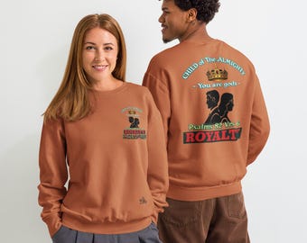 Men and Women garment-dyed fleece crewneck sweatshirt Palsms 82:6 inspired.