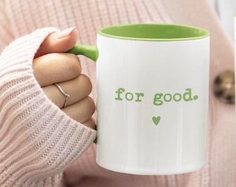 Wicked Mug, 'For Good' Musical Theater Coffee Cup, Green Heart Design