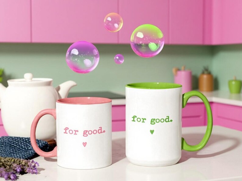 Wicked Mug, 'For Good' Musical Theater Coffee Cup, Green Heart Design afbeelding 8