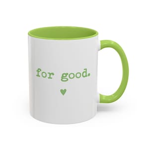Wicked Mug, 'For Good' Musical Theater Coffee Cup, Green Heart Design afbeelding 6