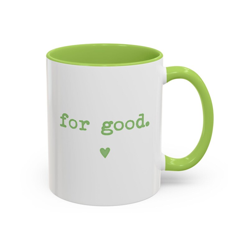 Wicked Mug, 'For Good' Musical Theater Coffee Cup, Green Heart Design afbeelding 6