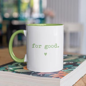 Wicked Mug, 'For Good' Musical Theater Coffee Cup, Green Heart Design afbeelding 2