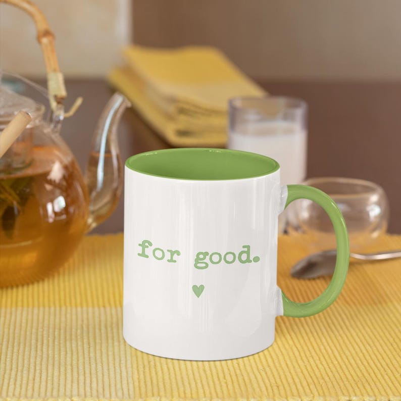 Wicked Mug, 'For Good' Musical Theater Coffee Cup, Green Heart Design afbeelding 3