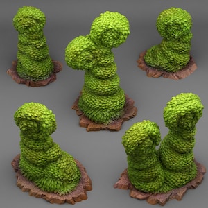 Tabletop Terrain Miniature, &quot;Majestic Hedge&quot; 28mm Scatter for DnD, Pathfinder, Tabletop RPGs and Wargames. Complete Set or Individual