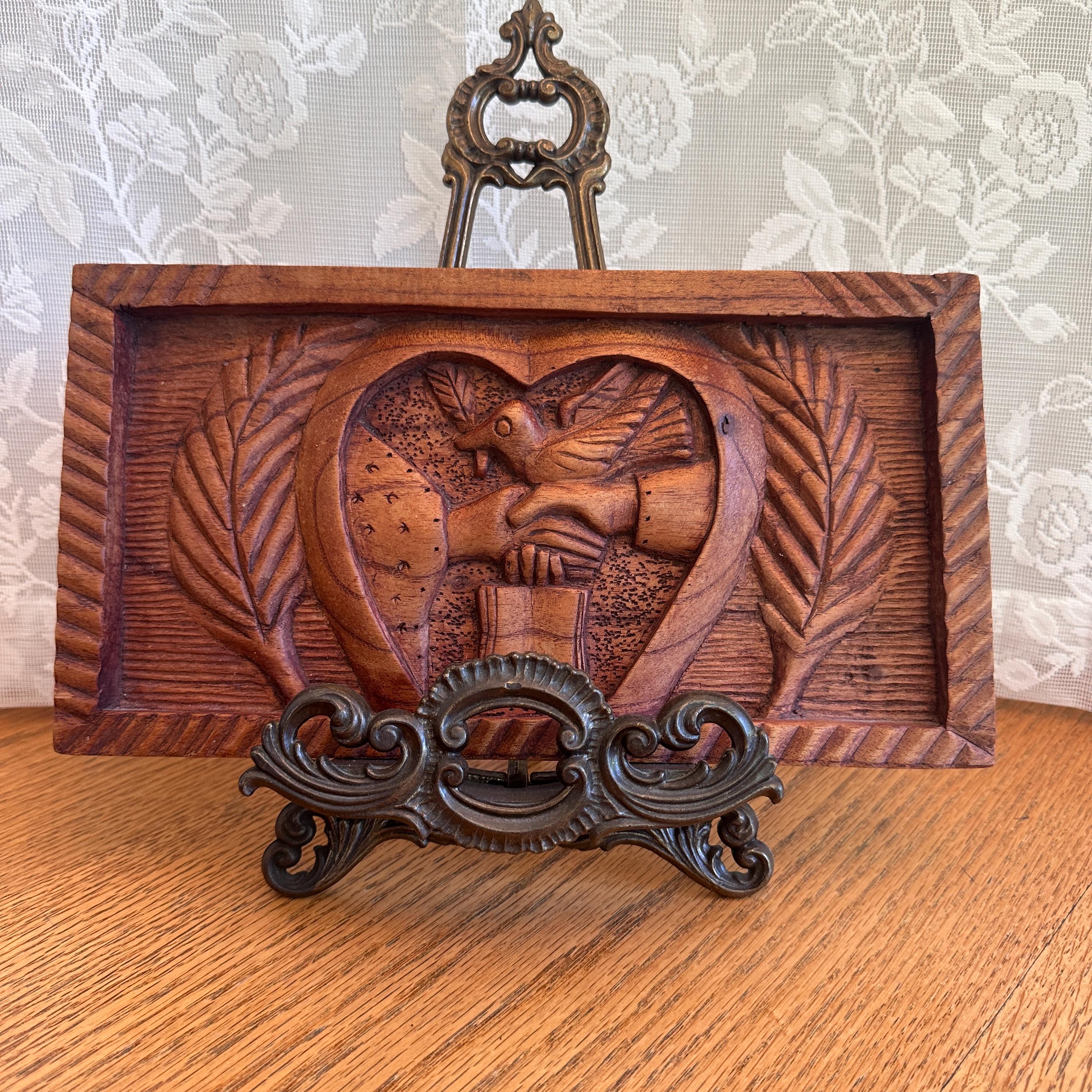 Vintage Wood Peace Hand - Etsy