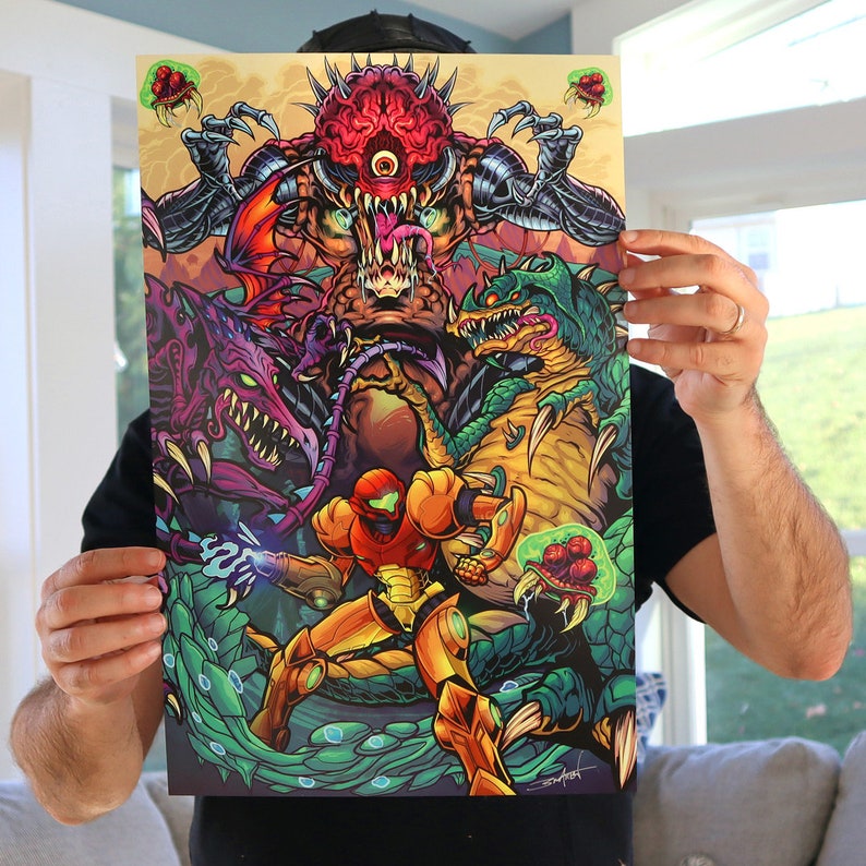 Metroid 11x17 Art Print Etsy