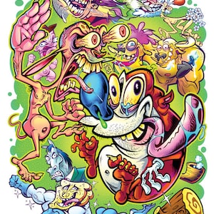 Ren and Stimpy Tribute 11x17 Art Print