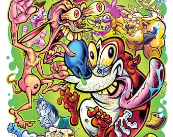 Ren and Stimpy Tribute 11x17 Art Print
