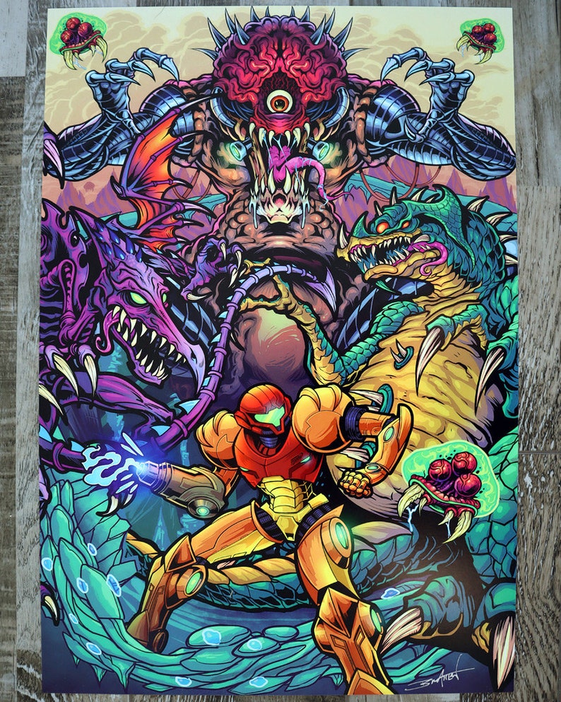 Metroid 11x17 Art Print Etsy